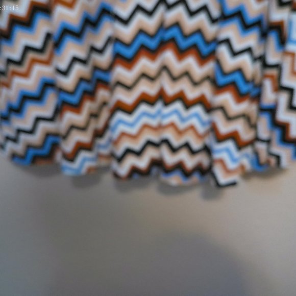 Multi-Colored Chevron Print Sleeveless Tie Waist Dress SZ 1X by Lascana Venus - Picture 3 of 8